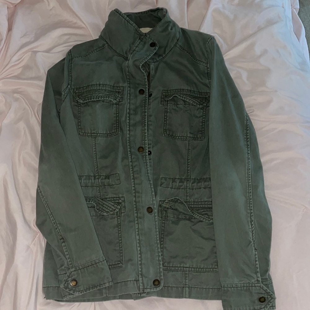 Hollister army green jacket!